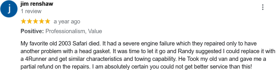 Get your engine fixed at GreatYear Automotive review