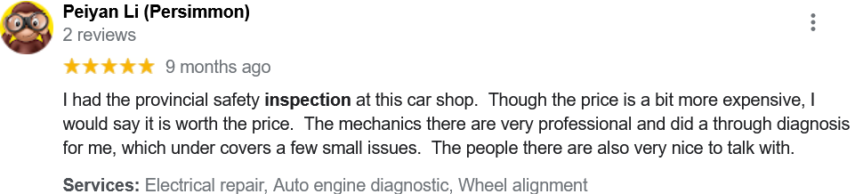 These car owners inspected their cars at GreatYear Automotive review